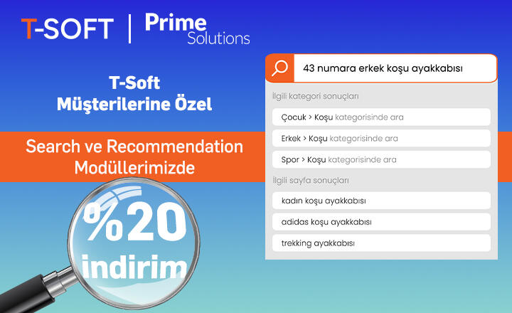 Prime Solutions'tan T-Soft Müşterilerine Özel %20 İndirim